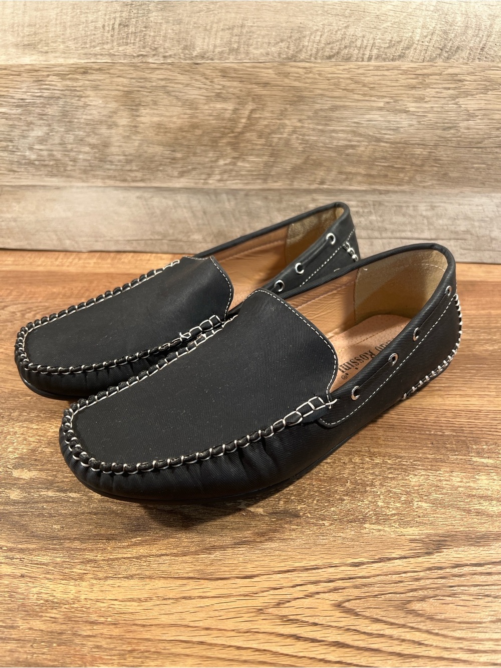 Classic Black Slip-On Driving Loafers for Men